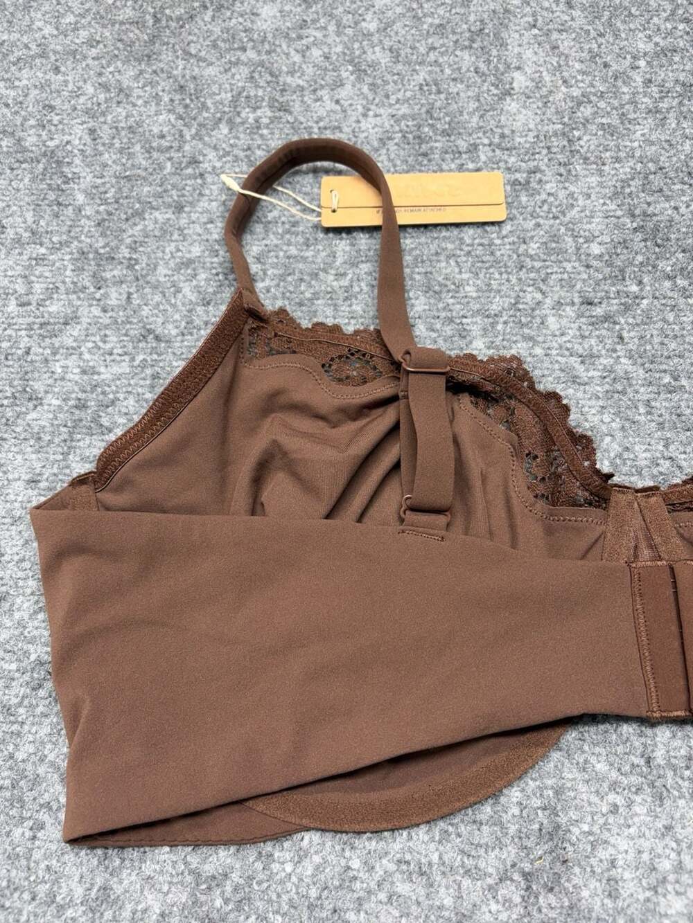 SKIMS Fits Everybody Lace Underwire Bra in Cocoa Size 46DD brand new with tags - Picture 7 of 9